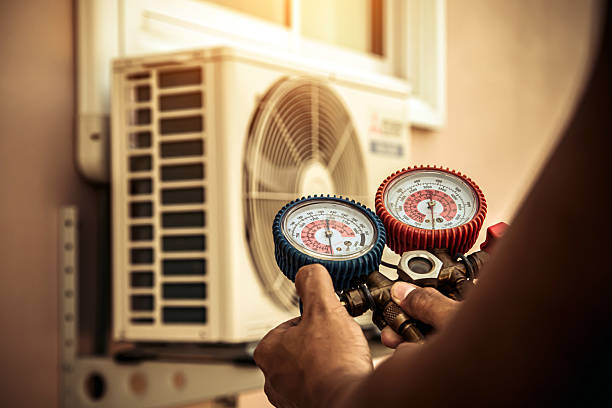 Professional Ductwork Repair technician working in Taunton, MA